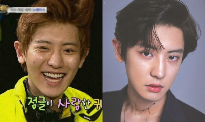 Chanyeol (EXO) từng để lộ gương mặt đen nhẻm, bóng dầu khi không trang điểm tỉ mỉ (Ảnh: Koreaboo)
