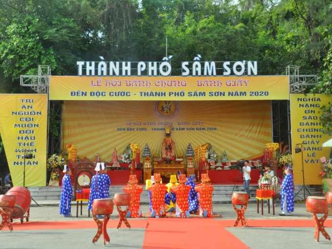 Làng Núi (thuộc phường Trường Sơn, Sầm Sơn) thực hiện nghi Lễ Tế văn