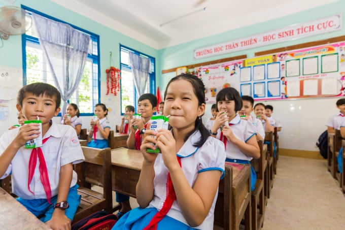 Chương trình Sữa học đường mong muốn mang đến niềm vui cho các em học sinh