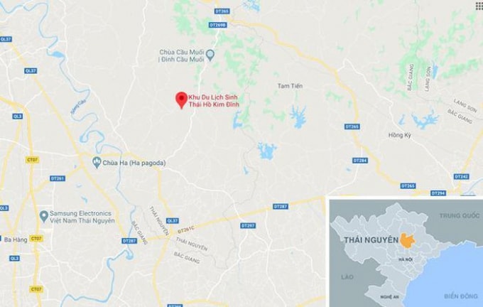 Khu du lịch Hồ Kim Đĩnh, huyện Phú Bình, tỉnh Thái Nguyên.