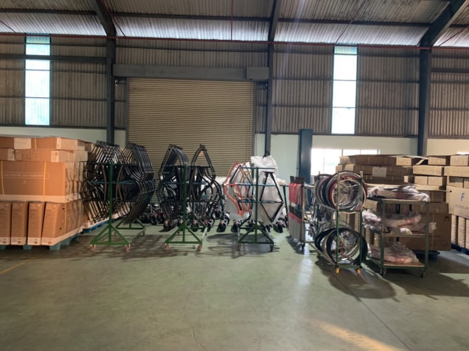 Linh kiện xe đạp trong vụ việc do Cục KTSTQ và Cục Hải quan Bình Dương phát hiện Ảnh TCHQ