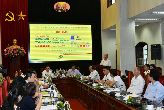 Toàn cảnh buổi họp báo. Ảnh: Duy Linh