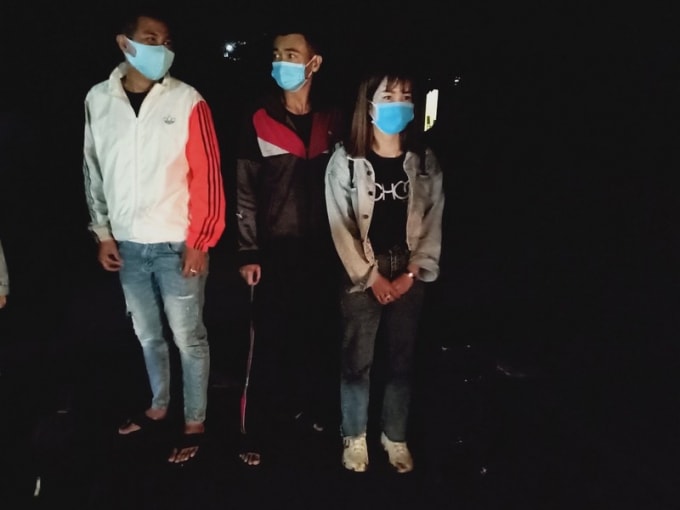 Người nhập cảnh trái phép từ Campuchia về trong đêm bị bắt giữ. Ảnh: TL.
