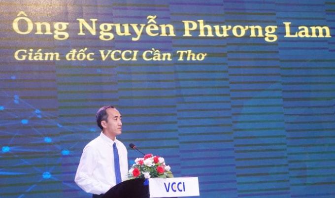 Giám đốc VCCI Cần Thơ Nguyễn Phương Lam phát biểu khai mạc Hội nghị