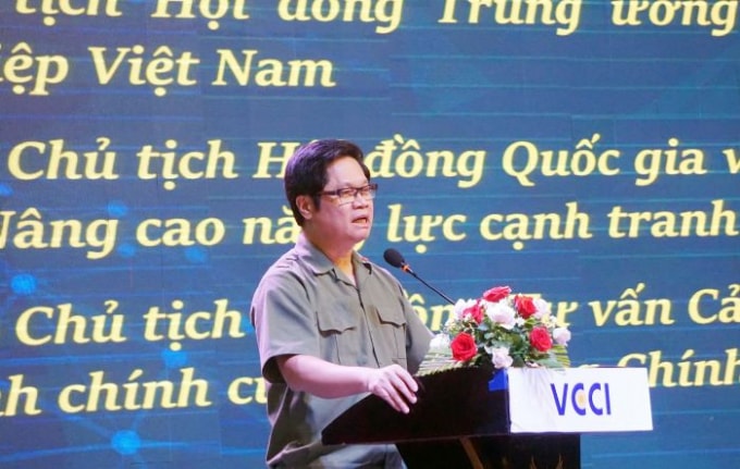 Ông Vũ Tiến Lộc, Chủ tịch VCCI Việt Nam phát biểu tại Hội nghị