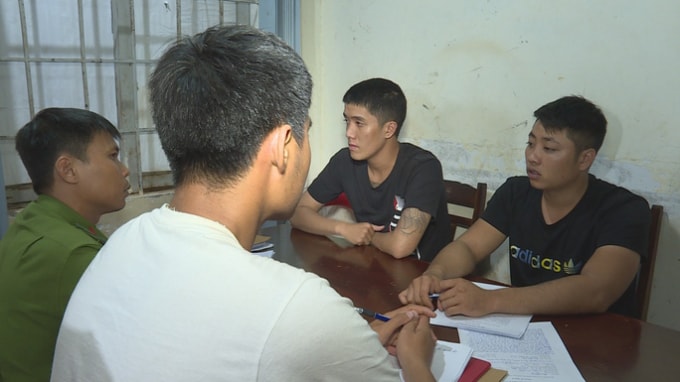 Các đối tượng trong nhóm hỗn chiến đã bị công an bắt giữ. Ảnh: TL.