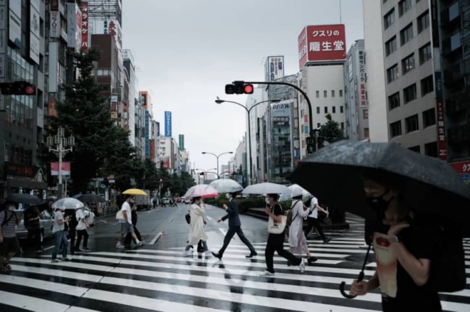 Tình hình lây nhiễm Covid-19 đang gia tăng tại Tokyo, Nhật Bản - Ảnh: Kyodo