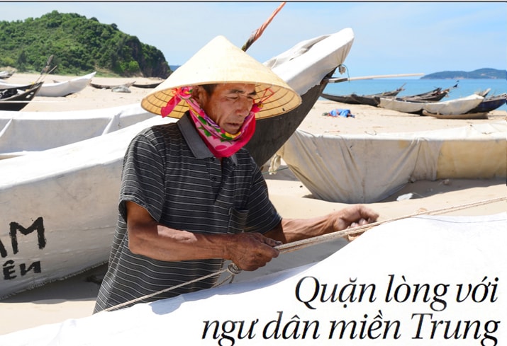 Tác phẩm “Quặn lòng với ngư dân miền Trung” được anh chụp với mong muốn cùng chia sẻ với những khó khăn của ngư dân. Ảnh: NVCC
