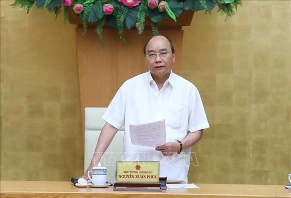 Thủ tướng Nguyễn Xuân Phúc chủ trì cuộc họp Thường trực Chính phủ với Ban chỉ đạo quốc gia về phòng chống dịch COVID-19, chiều 10/7/2020. Ảnh: TTXVN