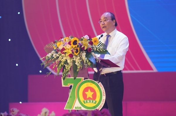Thủ tướng Nguyễn Xuân Phúc phát biểu tại buổi lễ. Ảnh: VGP
