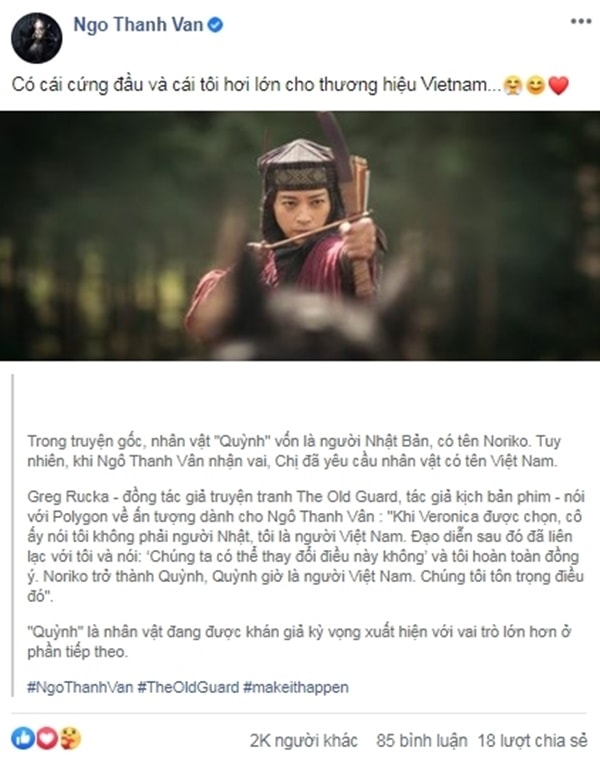 Ngô Thanh Vân chia sẻ về vai diễn của mình