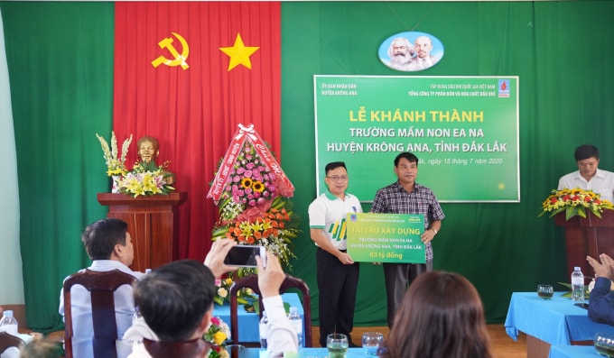 PVFCCo tài trợ 3 tỷ đồng để thực hiện công trình.