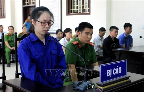 Bị cáo Lại Thị Kiều Trang tại phiên tòa. Ảnh: TTXVN