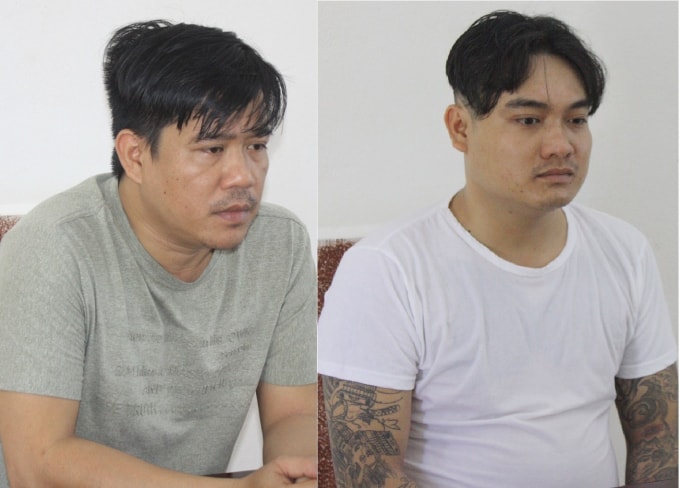 Đối tượng Bùi Trọng Quí (hình trái) và Nguyễn Nhật Huy. Ảnh: Cơ quan công an.