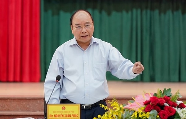 Thủ tướng Nguyễn Xuân Phúc phát biểu tại buổi làm việc với lãnh đạo chủ chốt tỉnh Đồng Nai. Ảnh: VGP