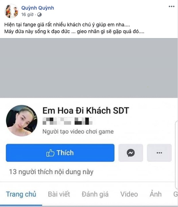 Bà xã Lê Dương Bảo Lâm đăng đàn bức xúc vì bị giả mạo hình ảnh để chào mời...