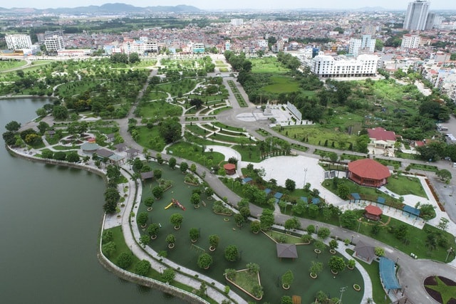 Một góc Công viên Hoàng Hoa Thám, Bắc Giang. Ảnh: Dân Trí