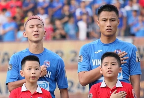 Hai cầu thủ Mạc Hồng Quân và Nghiêm Xuân Tú sẽ thi đấu cho Than Quảng Ninh trong giai đoạn 2 V.League 2020. Ảnh: internet.