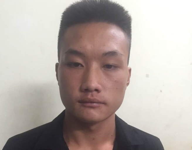 Đối tượng Giàng Seo Diu tại cơ quan Công an.