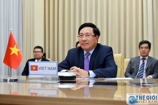 Phó Thủ tướng, Bộ trưởng Ngoại giao Phạm Bình Minh phát biểu tại Phiên thảo luận. Ảnh: TG&VN