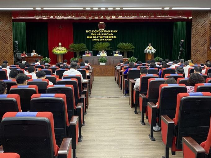 HĐND Tỉnh Hải Dương yêu cầu các đơn vị chức năng đẩy nhanh tiến độ giải ngân vốn đầu tư công 2020. Ảnh: Dương Lâm