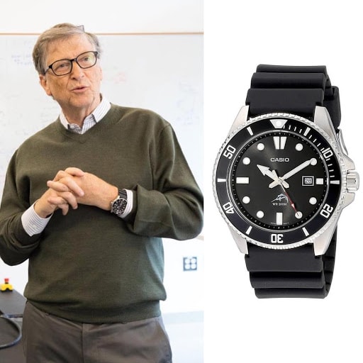 Chiếc đồng hồ của Bill Gates là loại Duro Casio - giá chỉ 69,95 USD (1,6 triệu đồng). Ảnh: internet.
