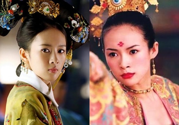 Đồng Dao (ảnh trái) và Chương Tử Di (bên phải) có nét khá tương đồng.