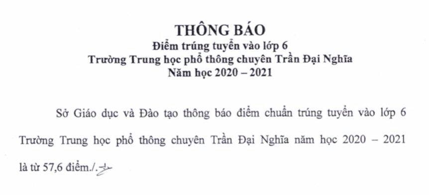 Thông báo của Sở GD-ĐT TP.HCM. Ảnh: internet.