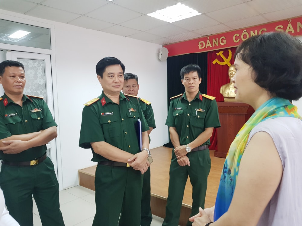 Giám đốc Bảo tàng Báo chí Việt Nam chia sẻ những khó khăn, thuận lợi trong quá trình phát triển, đặc biệt thời gian từ khi có quyết định thành lập là năm 2017. Ảnh Lê Tâm