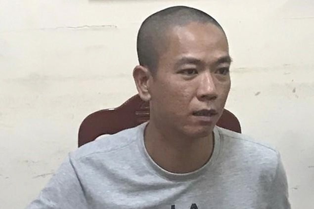 Đối tượng Hoàng Ngọc bị bắt giữ tại cơ quan điều tra. Ảnh: TL.