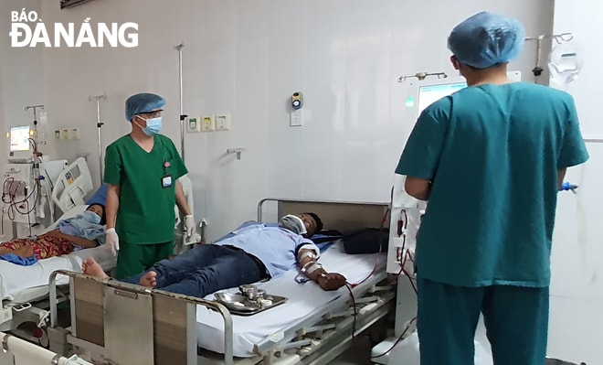 Hiện tại Đà Nẵng nhiều bệnh nhân được chuyển ra Huế điều trị (ảnh nguồn Báo Đà Nẵng).