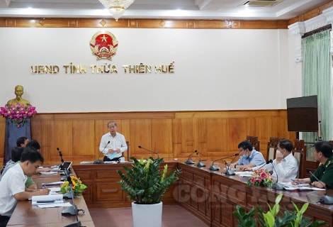Ông Phan Ngọc Thọ phát biểu chỉ đạo tại cuộc họp phòng chống dịch Covid - 19.