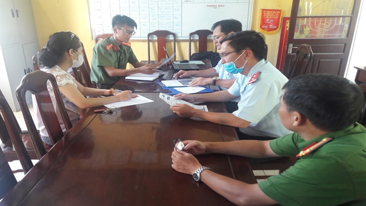 Bà P tại Công an tỉnh Thừa Thiên Huế.