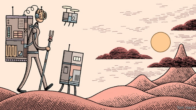 Ảnh minh họa: Thời kỳ đầu khó khăn của AI. Nguồn: Tom Gauld