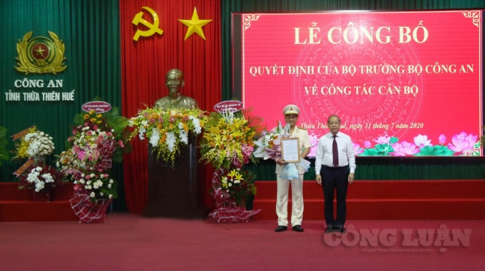Thượng tá Nguyễn Thanh Tuấn được bổ nhiệm làm Giám đốc Công an tỉnh Thừa Thiên Huế.