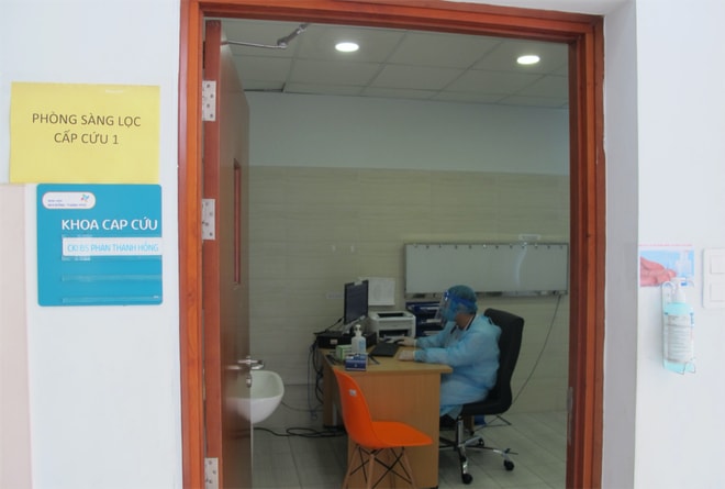 Hình ảnh Buồng Cấp cứu sàng lọc Covid-19 tại Bệnh viện Nhi đồng. Ảnh: internet.