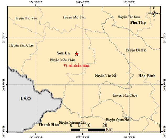 Tiếp tục động đất mạnh 3.6 độ Richter ở Mộc Châu, Sơn La. Ảnh: TL.