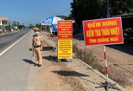 Quảng Ngãi thành lập 5 chốt kiểm tra y tế người dân vào tỉnh. Ảnh: TL.