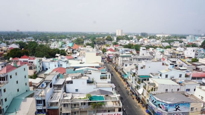 Một góc đô thị ở TP.Vĩnh Long