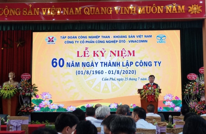 Quang cảnh Lễ kỷ niệm 60 năm ngày thành lập Công ty. Ảnh: VP Công ty CP Cơ khí Ô tô - vinacomin.