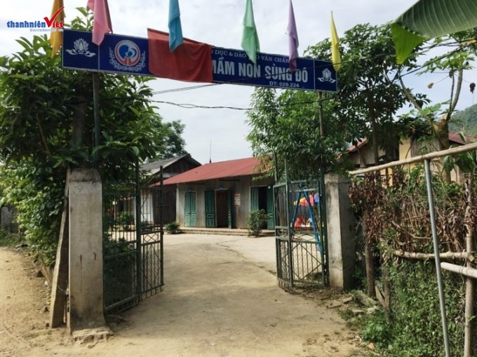 Trường Mầm non Sùng Đô bị Thanh tra huyện chỉ ra nhiều sai phạm nghiêm trọng. Ảnh: PV
