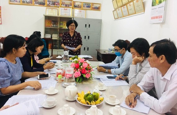 Bà Võ Thị Thanh Nga, Chủ tịch Hội NNCĐDC/DIOXIN TP Cần Thơ thông tin với báo chí về thể lệ tham dự giải, cơ cấu giải thường.