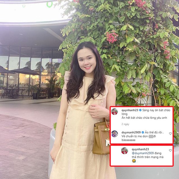 Cầu thủ Duy Mạnh gắt vợ thế này đây. Ảnh: internet.