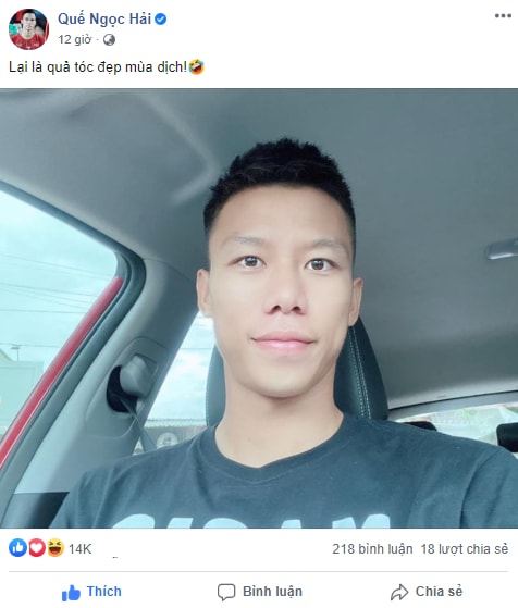 Một kiểu tóc mới vô cùng ấn tượng của Quế Ngọc Hải, được sự chú ý đông đảo của cộng đồng fan hâm mộ. Ảnh: internet.