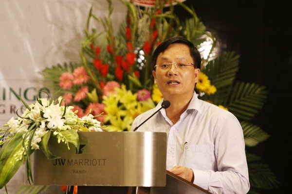 Nhà báo Hồ Minh Chiến - Tổng biên tập Báo Gia đình Việt Nam, Trưởng ban tổ chức Press Cup phát biểu tại buổi gặp mặt thông tin về Giải bóng đá các cơ quan báo chí toàn quốc Press Cup 2020 và lễ bốc thăm vòng bảng khu vực Hà Nội. Ảnh: internet.