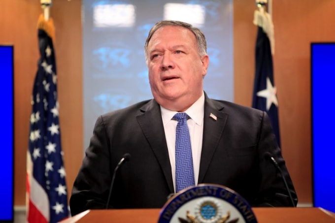 Ngoại trưởng Mỹ Mike Pompeo. Ảnh: Reuters