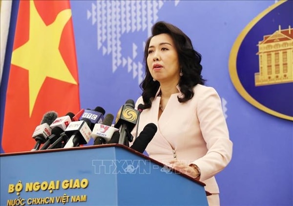 Người phát ngôn Bộ Ngoại giao Lê Thị Thu Hằng. Ảnh: TTXVN