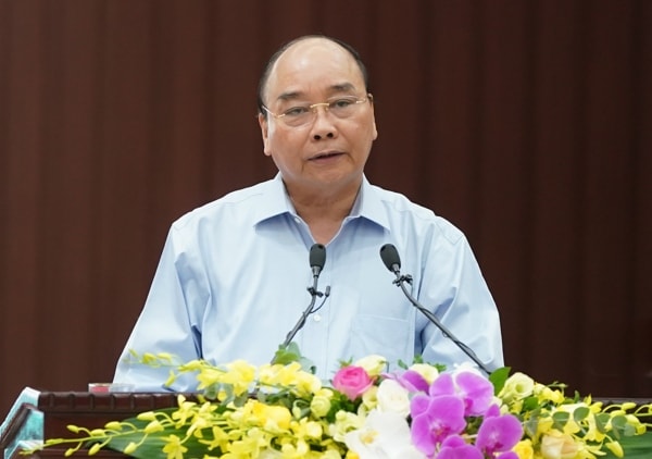 Thủ tướng Nguyễn Xuân Phúc phát biểu tại Hội nghị. Ảnh: VGP