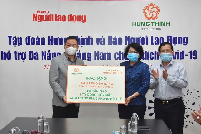 Hỗ trợ Đà Nẵng, Quảng Nam gần 5 tỉ đồng phòng, chống Covid-19.