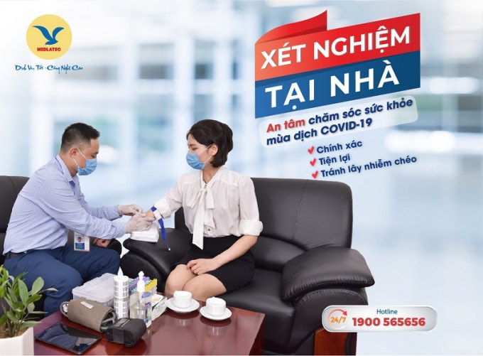 Dịch vụ lấy mẫu xét nghiệm tận nơi tiện lợi cho mọi nhà. Ảnh: TL